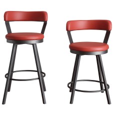 Cortez Swivel Stools - Red